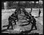 Practice in bayonet drills prepared recruits for engaging the enemy in close quarters, March 1943.