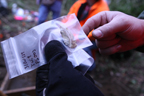 This is one of the artifacts recovered from an archaeology site on MCB Camp Lejeune. Archaeologists carefully note where each artifact comes from in order to better understand the site and context. Photograph by Lance Cpl. Nikki S. Phongsisattanak