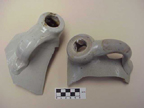 These stoneware jug fragments were recovered from an archaeology site on MCB Camp Lejeune