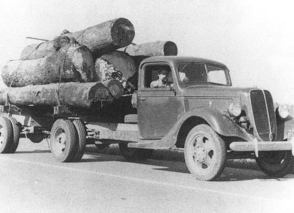 Lumber trucks