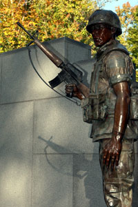 A photograph of a portion of the Beirut Memorial.
