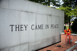 A photograph of a portion of the Beirut Memorial.