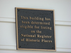 Plaque placed on historic buildings