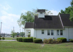 View of Belfry addition to building TC-601 chapel at Camp Geiger