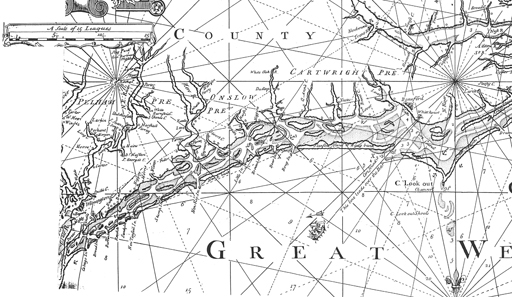 Detail of a 1738 map