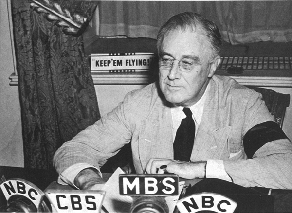 FDR giving a radio address