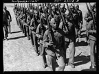 Boot camp for all Montford Point recruits included plenty of close order drill, March 1943.