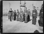 Here Col. Samuel Woods, Montford Point’s first commanding officer, checks to see that a recruit has a clean weapon, March 1943.