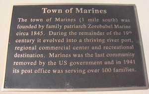 CHB Entrance Town of Marines Marker