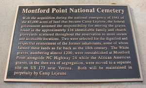 Montford Point National Cemetery Marker