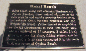 Onslow Beach Hurst Beach Marker