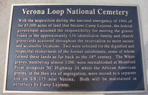 Verona Loop Cemetery Marker Close Up