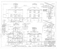 Original (1942) elevation plans for the building under the Parachute Tower.